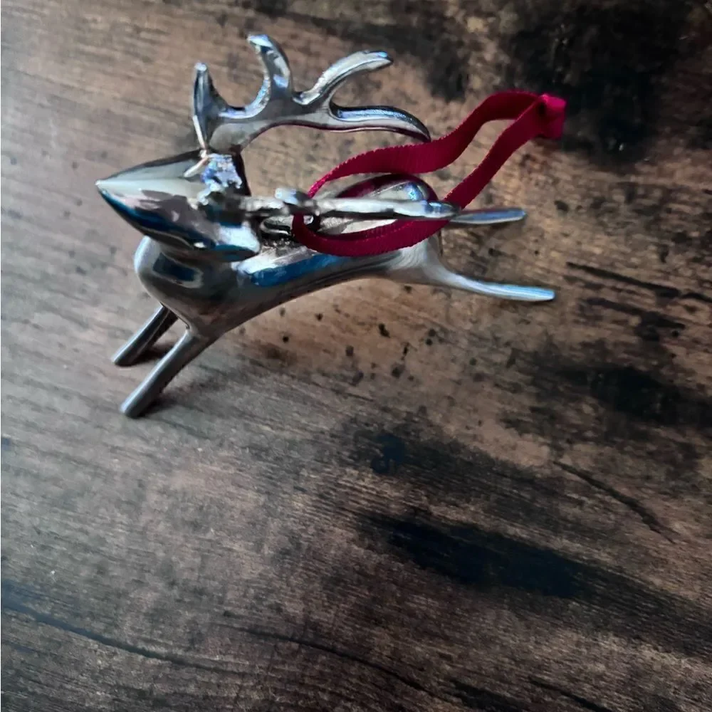 Vtg Pottery Barn Reindeer Christmas Ornament 4